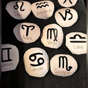 $5(for 2) zodiac stickers!! With or without words